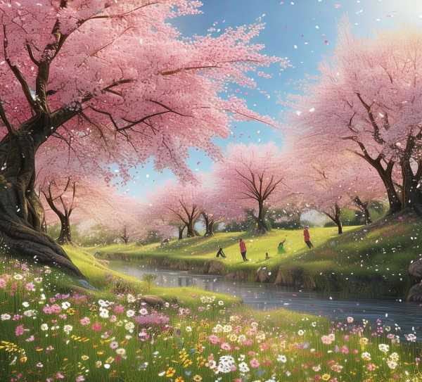 春色满园，春日美好瞬间画卷