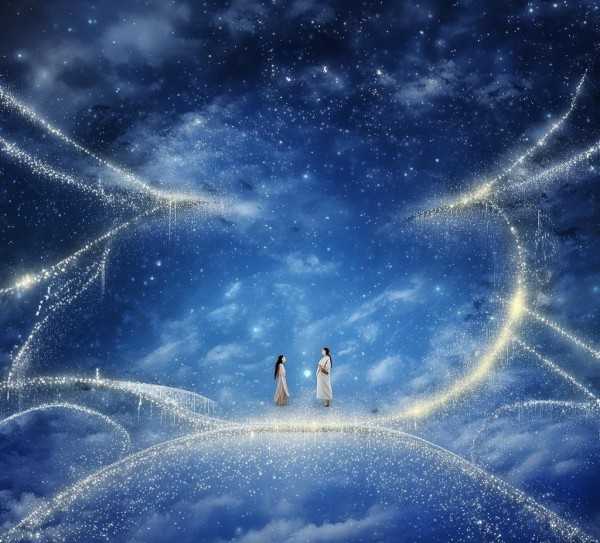 千古佳话，鹊桥仙牛郎织女传说赏析,鹊桥仙原文赏析，千古佳话，牛郎女的传说,画卷,第1张